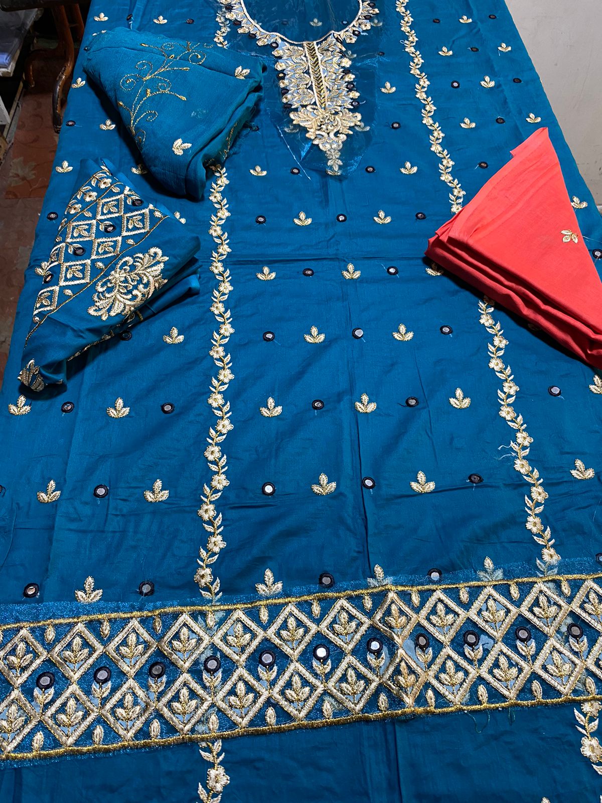 ZAHRA AHMAD . FULL EMBROIDERED 3 PIECE