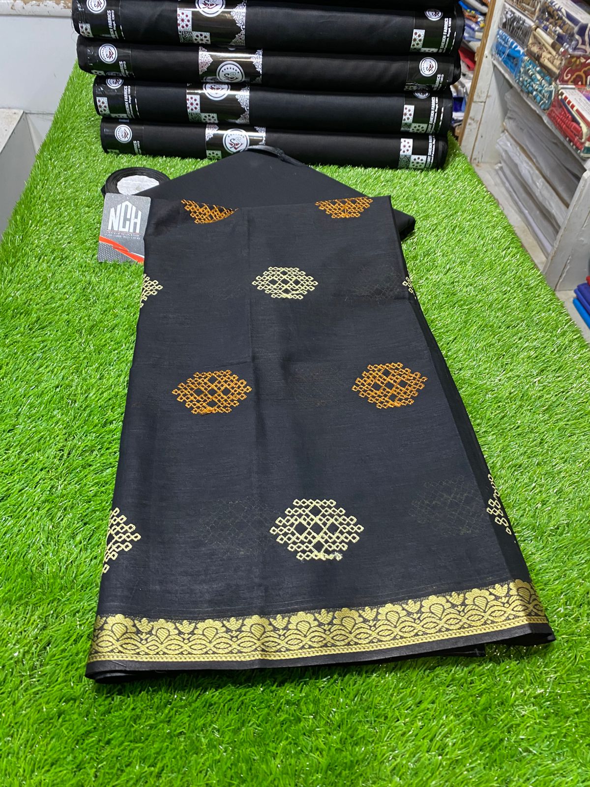 Embroidered lawn shawl with plain suit