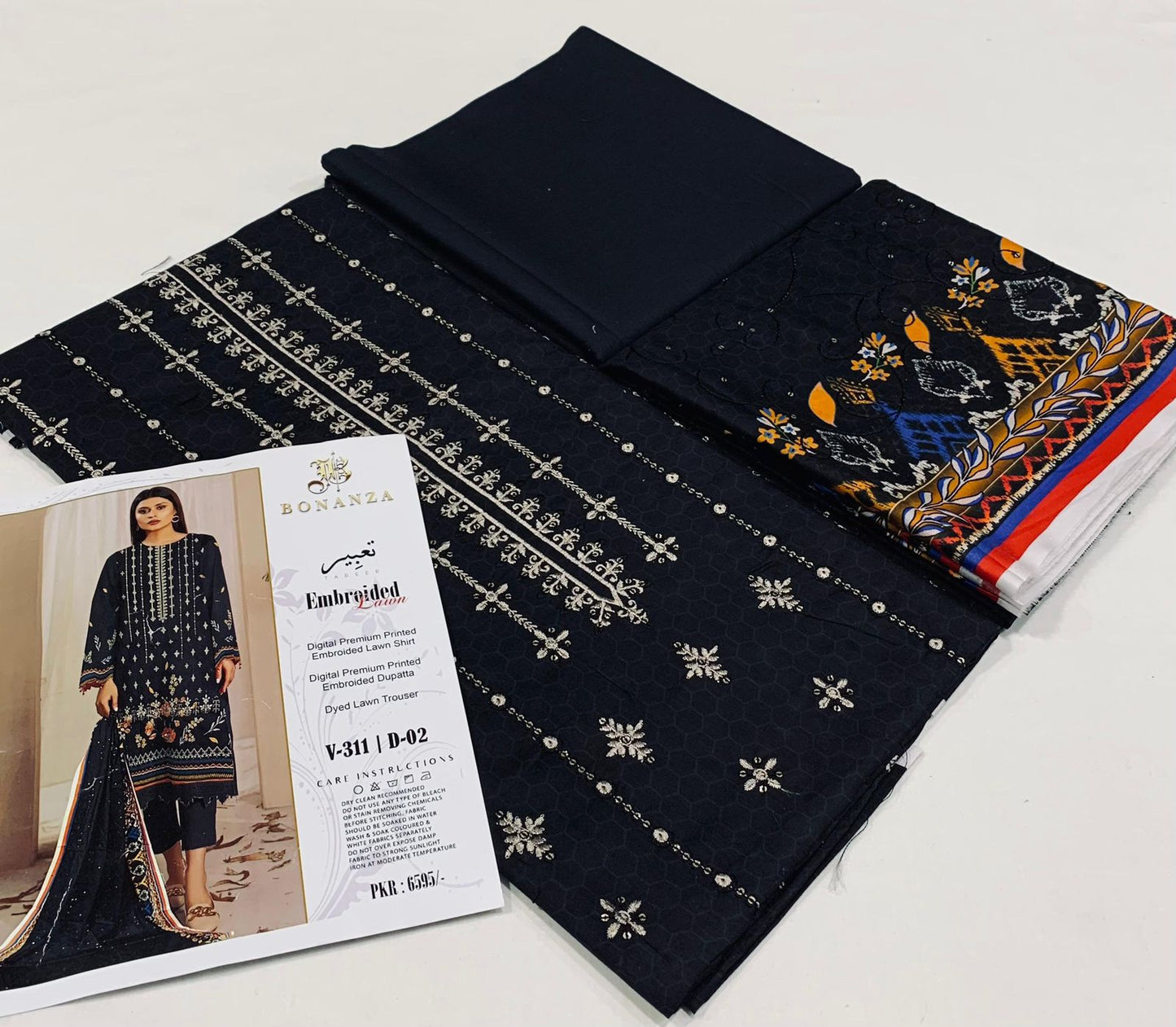 Bonanza Lawn EMB (3 Piece) | TABEER