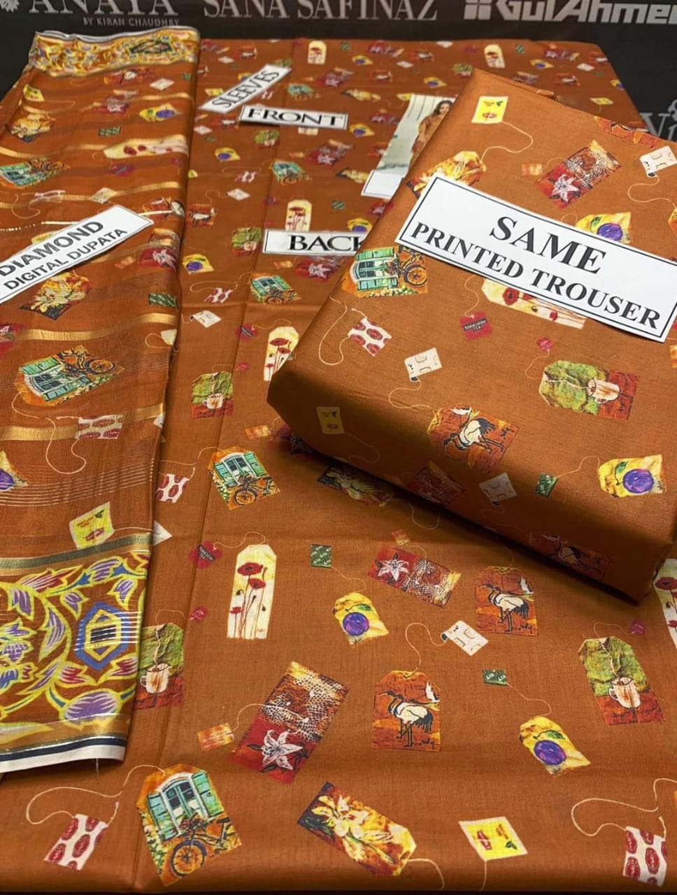 BONANZA ALLOVER PRINTED 3 PIECE WITH DIAMOND DUBBATA
