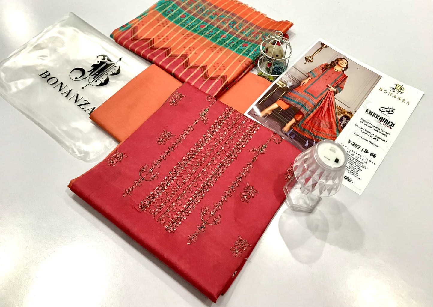 BONANZA LAWN EMBROIDERED |3 PIECE| RAQAS