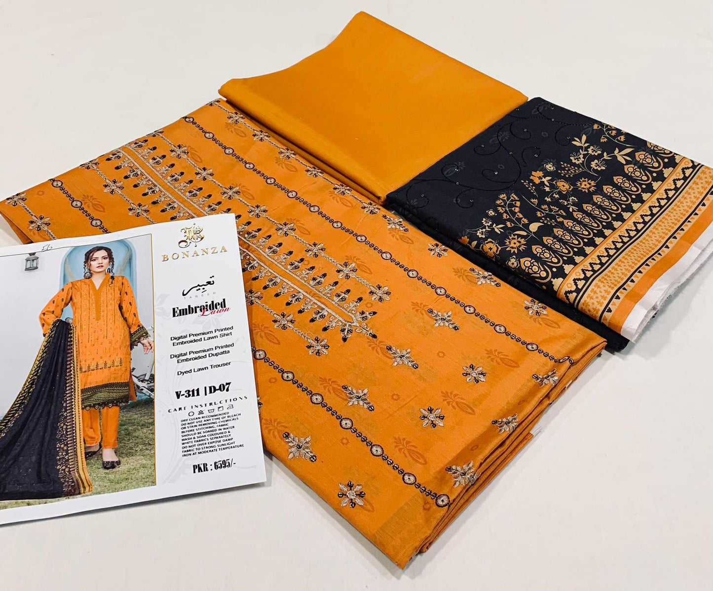 Bonanza Lawn EMB (3 Piece) | TABEER