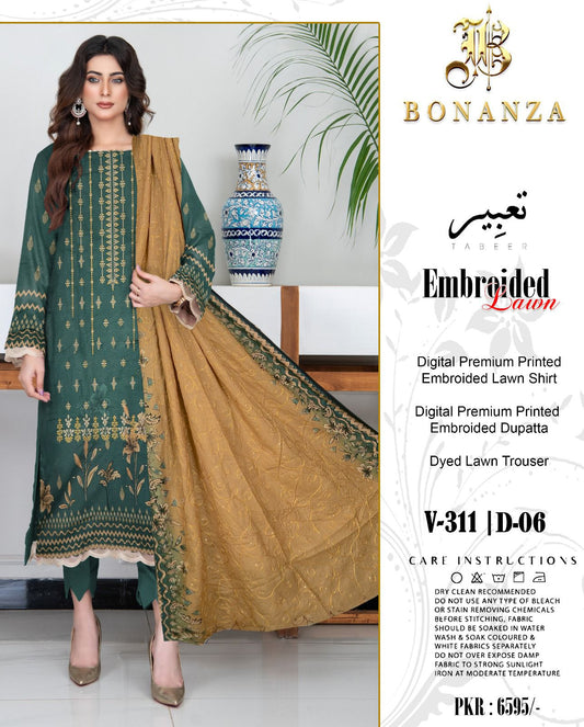 Bonanza Lawn EMB (3 Piece) | TABEER