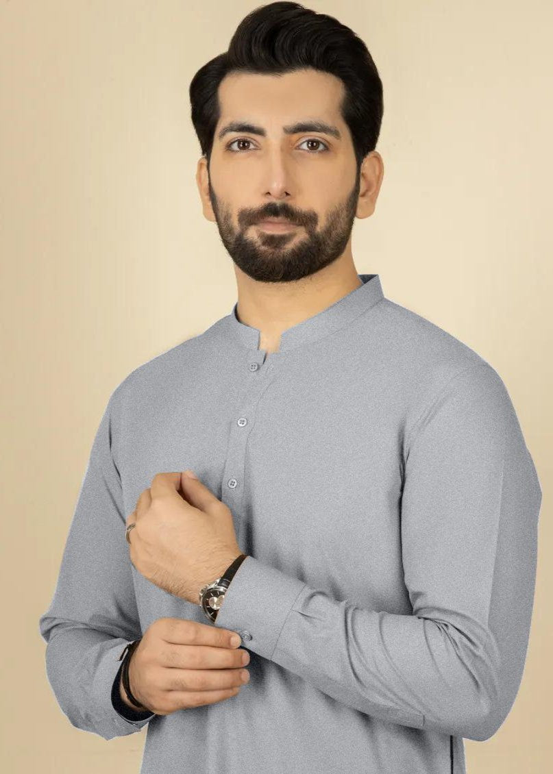 LIGHT GRAY | WOOL UNSTITCHED MEN SUIT