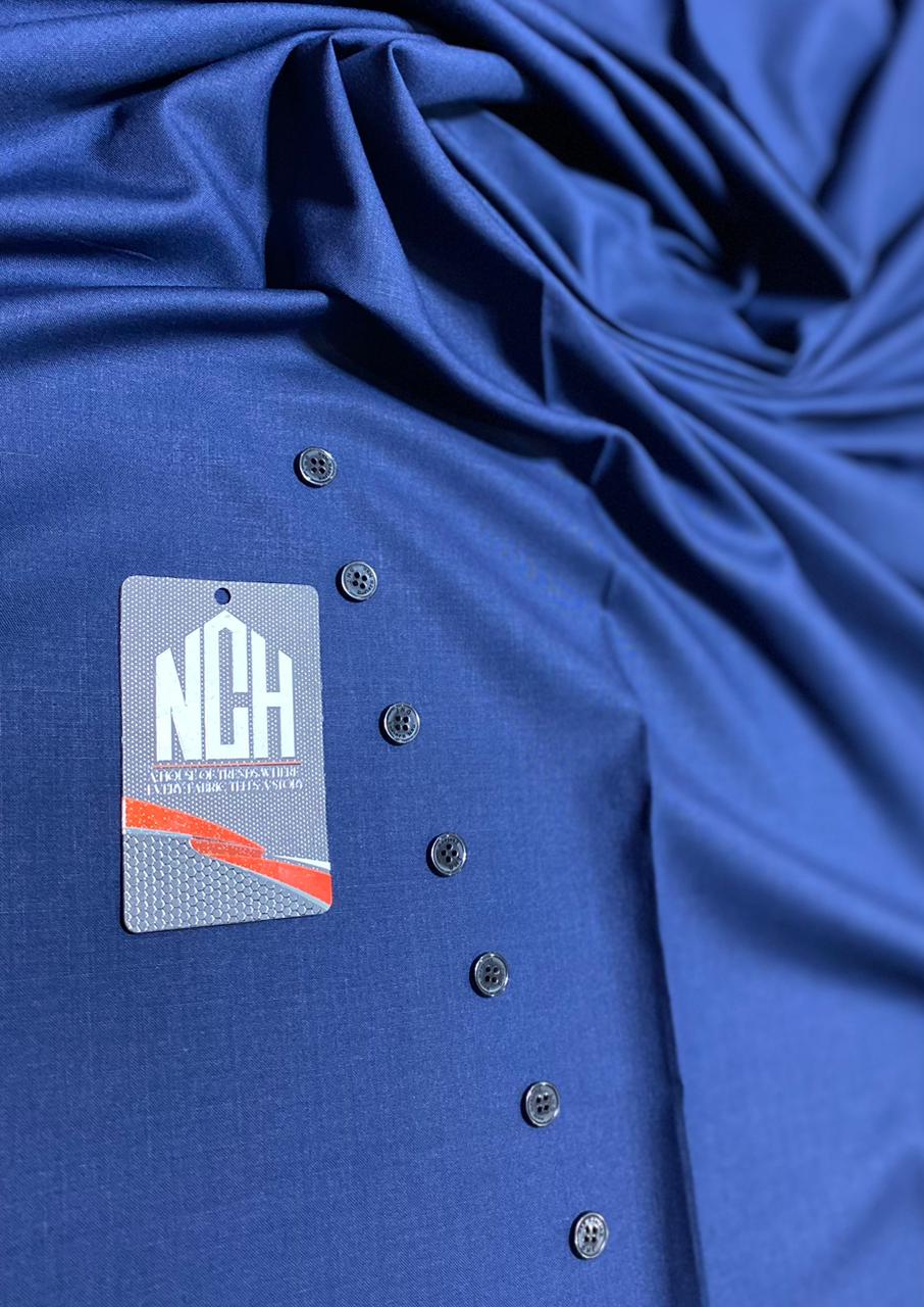 (ROYAL BLUE SHADE)  Unstitched Men's Suit