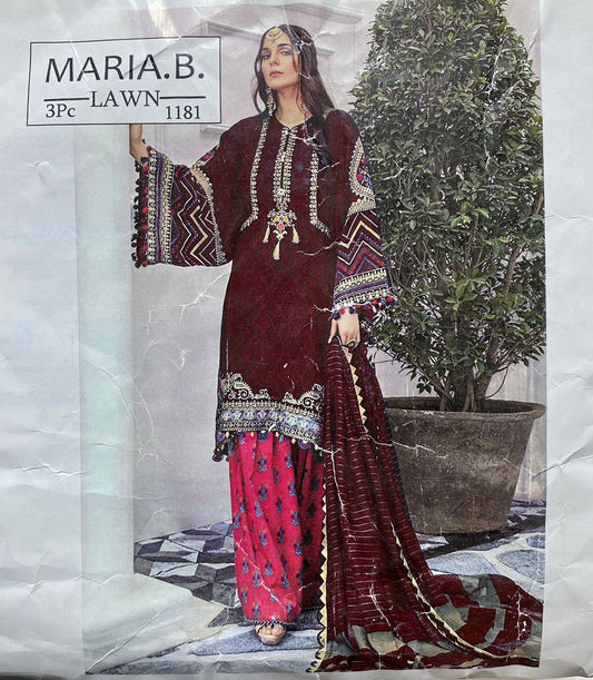 MARIA B . FULL EMBROIDERED 3 PIECE