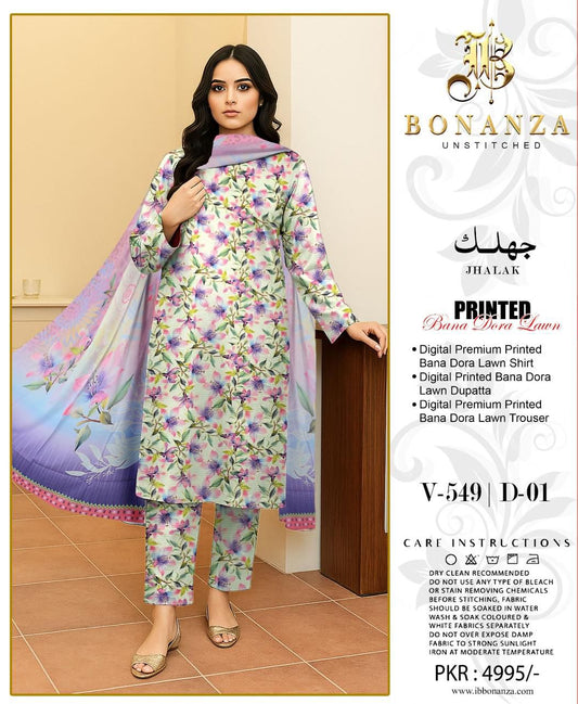 Bonanza Jhalak 3pc (D-01) (V-549)