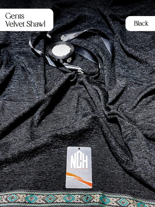 Black (Gents Velvet Shawl)