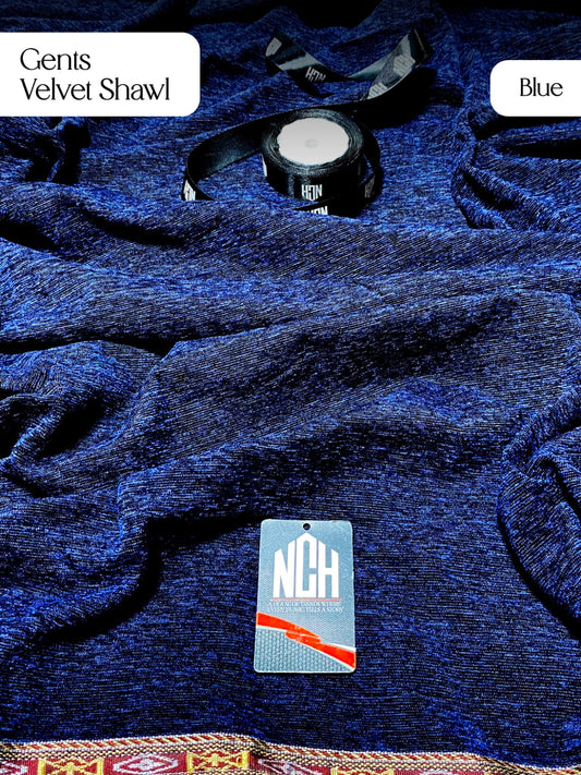 Blue (Gents Velvet Shawl)