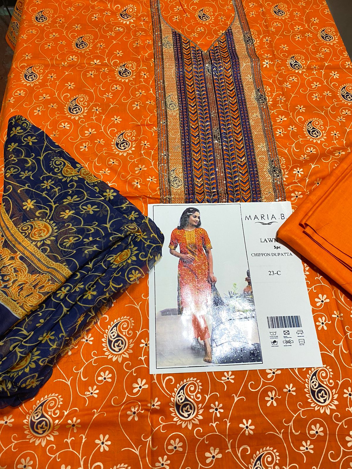 MARIA B . Lawn 3pc