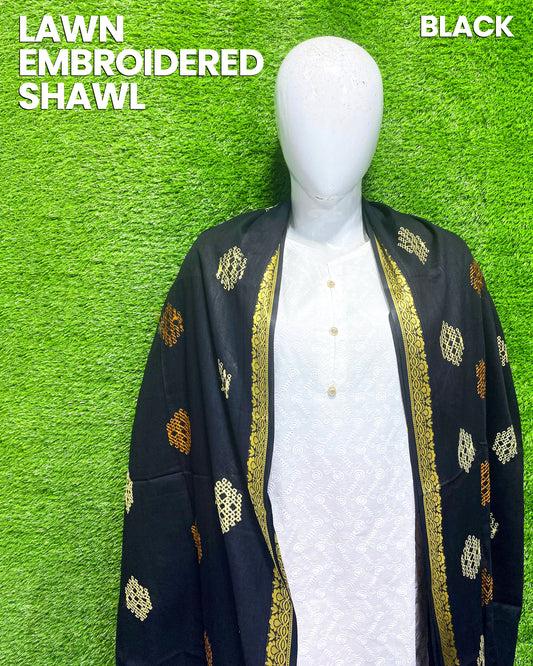Black embroidered Shawl