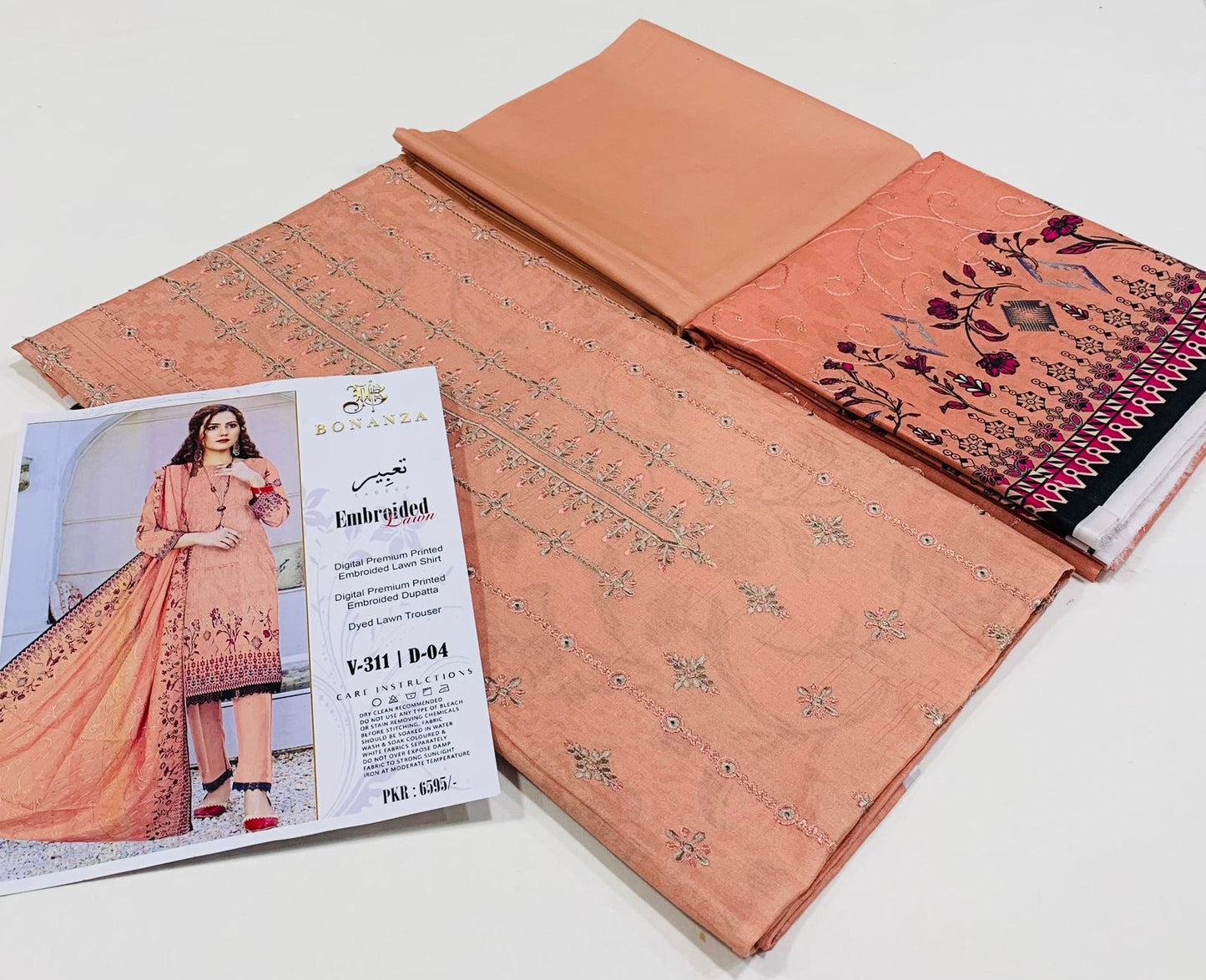 Bonanza Lawn EMB (3 Piece) | TABEER